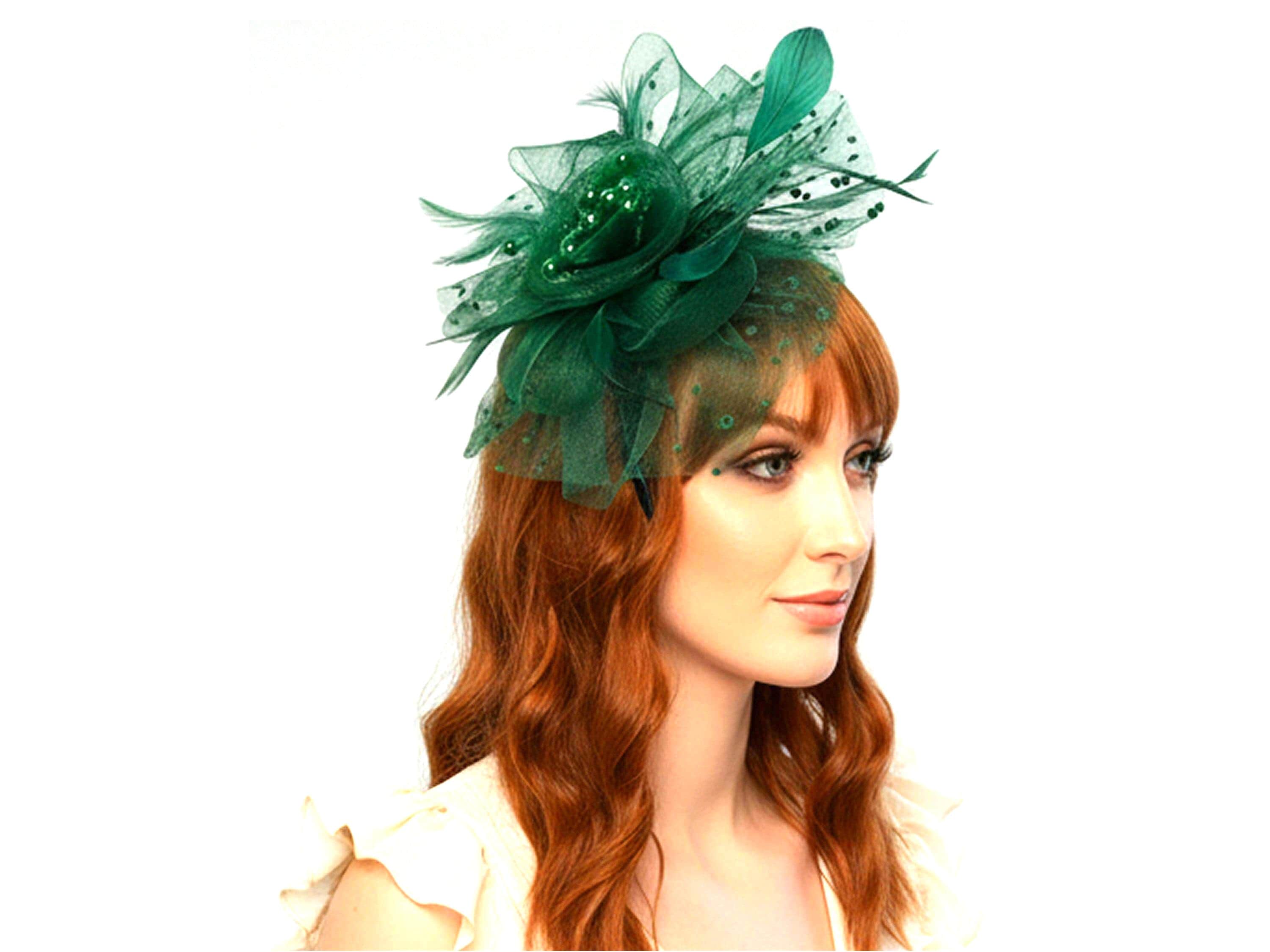 Green Fascinator Hair Clip - Etsy