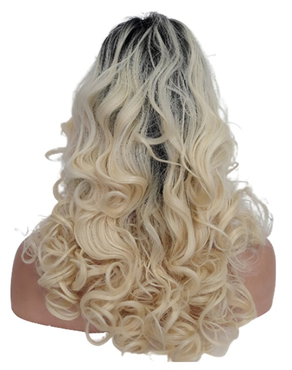 Half Up Curly Pony Weave In Blonde's Code & Price - RblxTrade