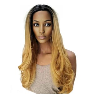 Blonde Lace Front Wig, Long Blonde Ombre Lace Front Synthetic Heat Resistant Wigs for Women Everyday Hair Accessories for Women Wedding