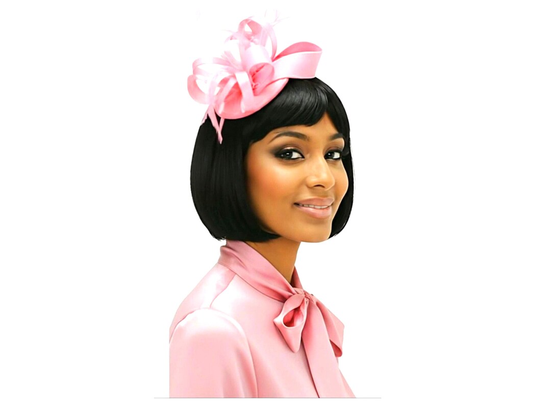 Pink Feather Fascinator: Kentucky Derby Tea Party Headband  display picture 1