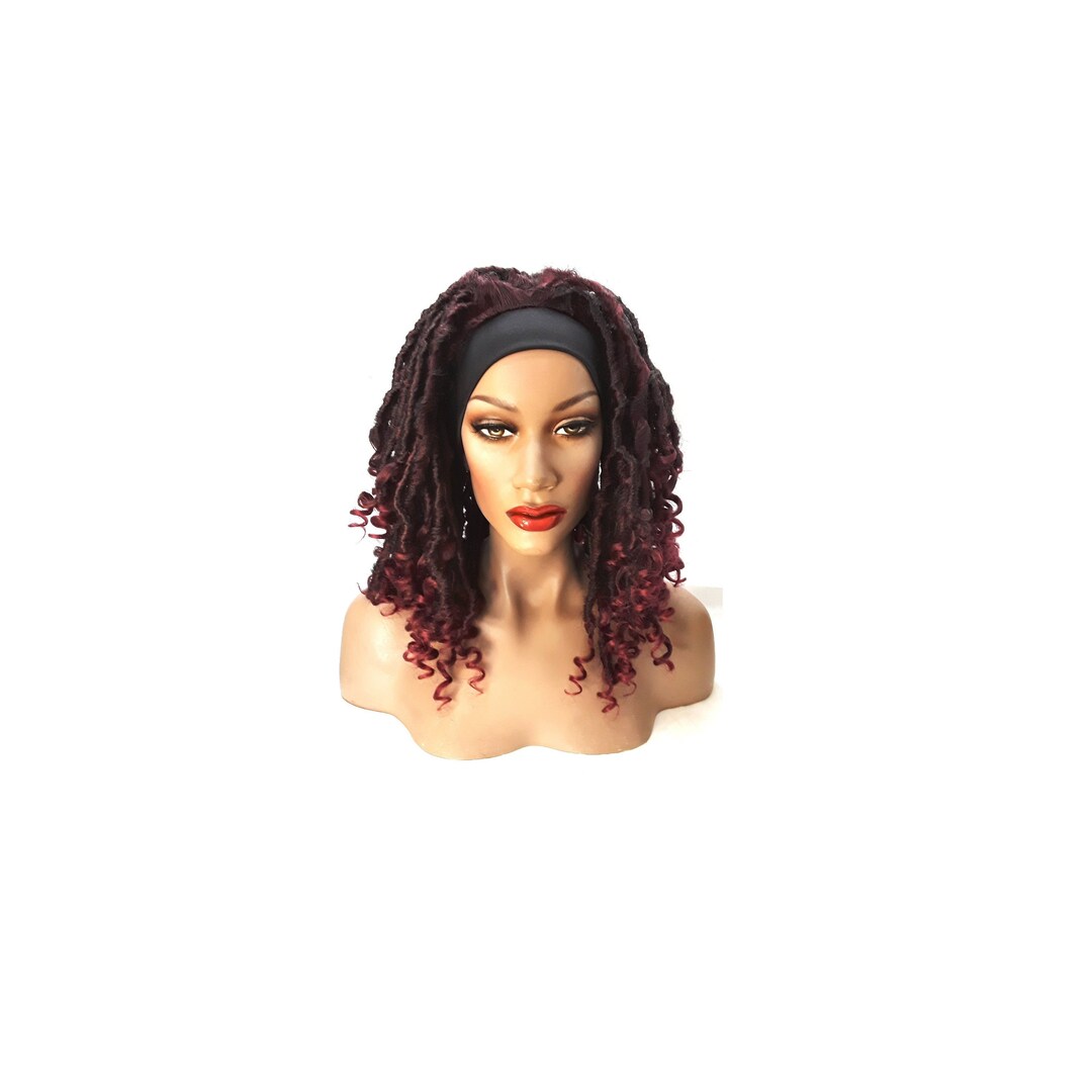 Long Dreadlock Wig Twist Headband Wigs for Black Women Long Curly