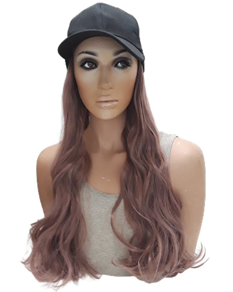 Baseball Cap With Hair Extensions for Women Adjustable Hat Etsy
