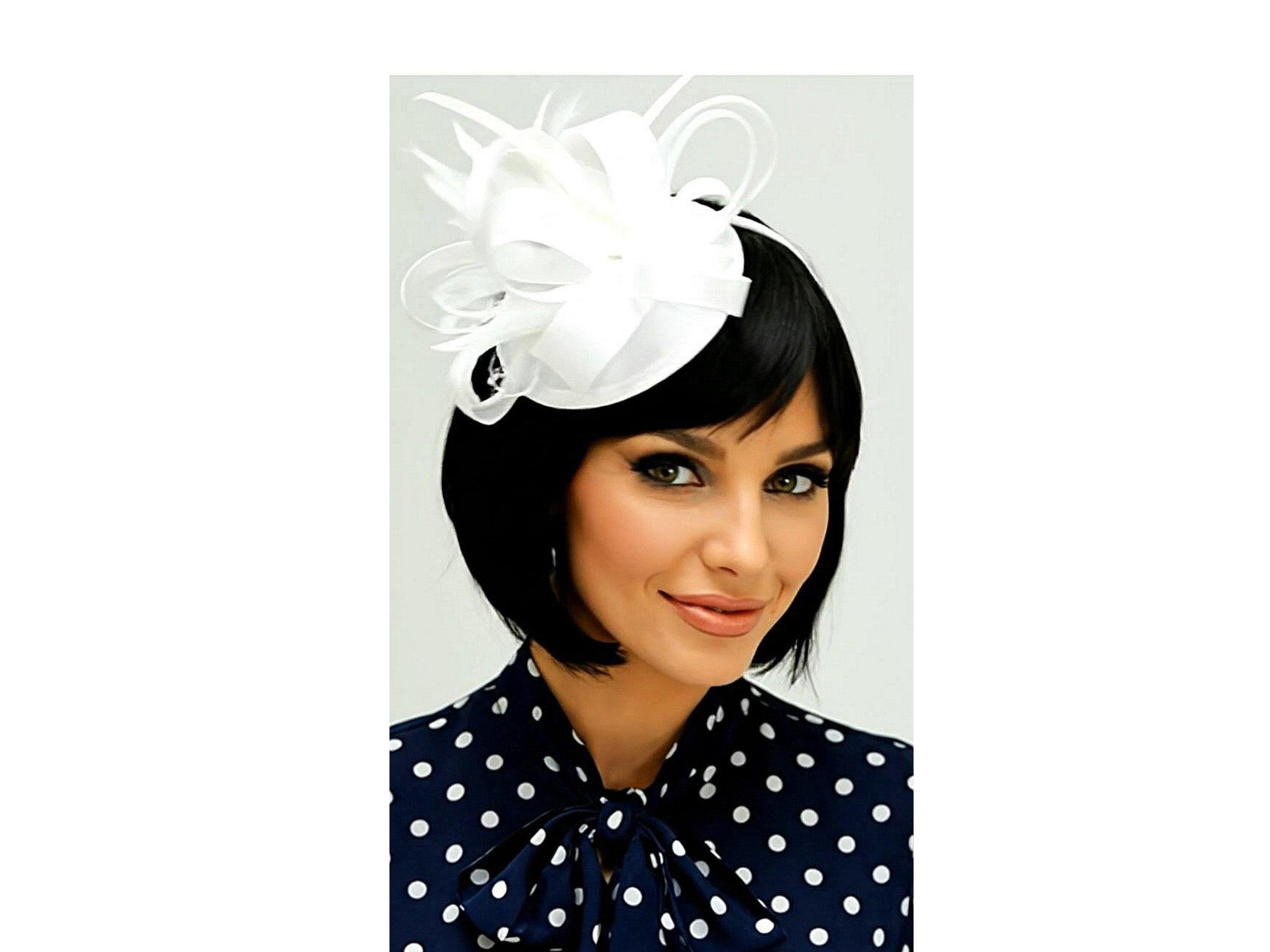 8-Piece Fascinator Hat Set with Feathers for Tea Party Wedding Events Shop our feather bar & let us help you create your dream  main image 2