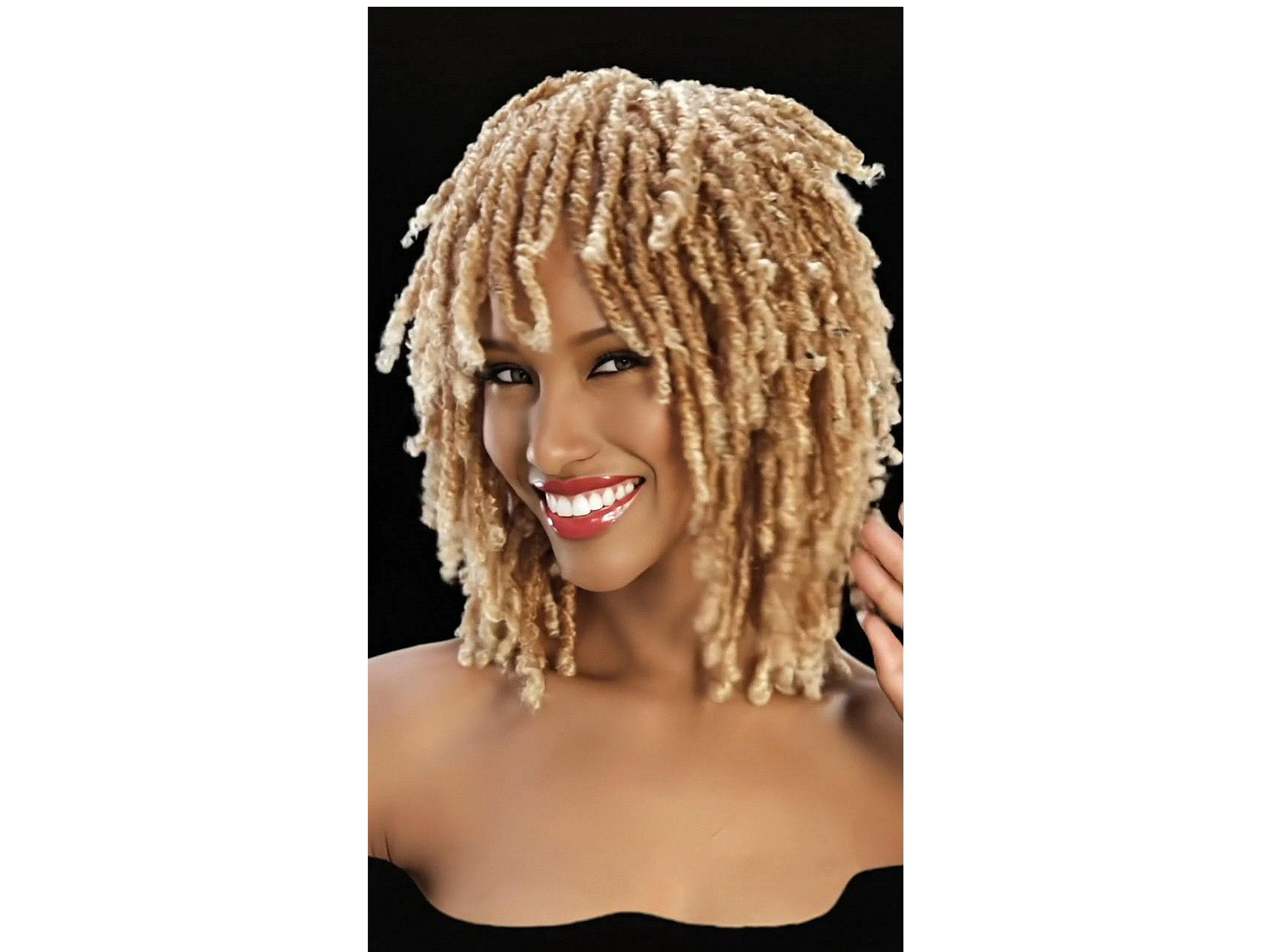 NWT 11” pale blonde icy blonde light honey dimension mix extra short unisex wig Honey Blonde Wig - Etsy main image 3