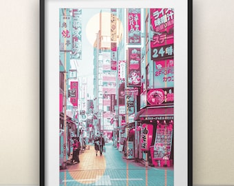 Ｗａｌｋ - 11x17 Zoll Glanzdruck - Steamwave ästhetic Art