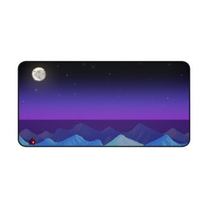 Stardew Valley Night Desk Mat - (Non- AI)  Mouse Pad XXL, Desk Pad,Kawaii Extended Gaming Keyboard Mat Pad,Pixel ArtExtra Large Mouse Pad