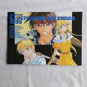 Calendario ilustrado Newtype vintage de 1999 - Anime manga
