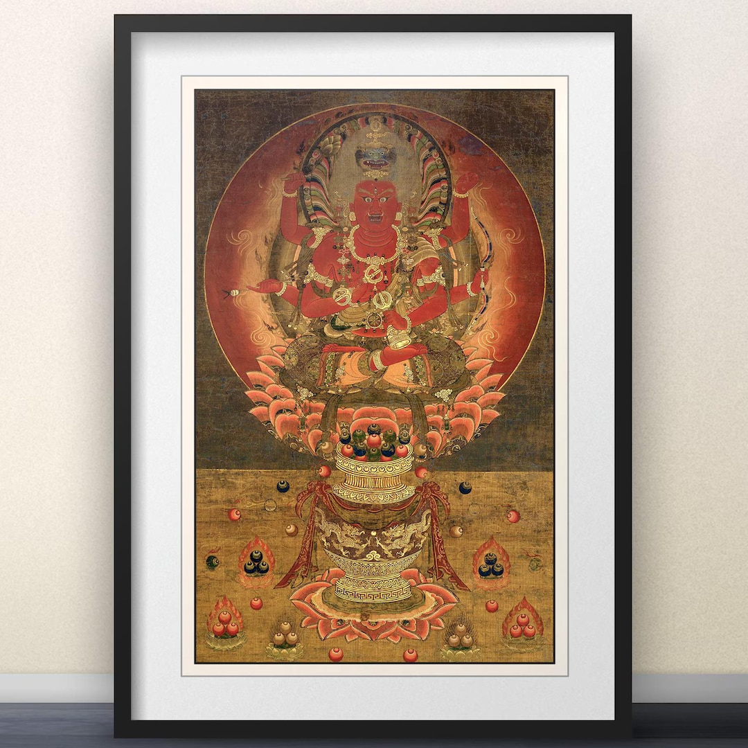 Aizen Myōō by Utagawa Hirokage - Japanese Print Japanese Art Wall Art ...