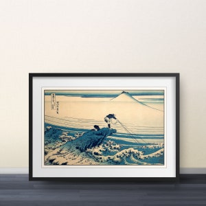 Kajikazawa in Kai Province by Katsushika Hokusai - Japanese Print Japanese Art Wall Art Poster Gift