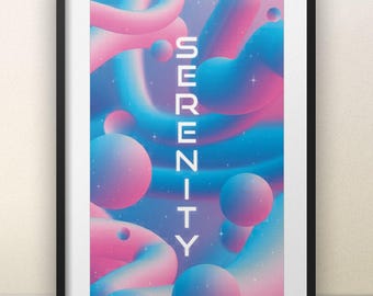 Serenity - 11x42cm Glossy Print - Steampunk Ästhetische Kunst 80er 90er Jahre