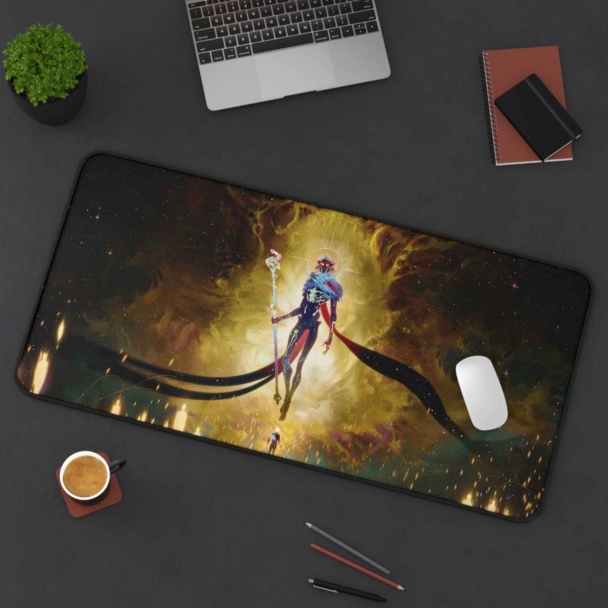 Tapis De Souris Gamer XXL League Of Legends Arcane - 80x30 Cm - Surface Lisse, Base Caoutchouc Anti-Glisse