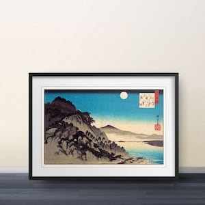 The Autumn Full Moon at Ishiyama by Utagawa Hiroshige - Japanese Print Japanese Art Wall Art Poster Gift