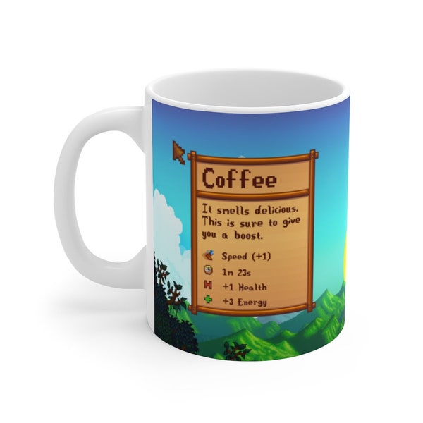 Stardew Valley Day Coffee - Stardew Valley Gift, Valley Coffee Mug, Stardew Valley Game, Stardew Valley Cup, Stardew Mug, Video Game Mug