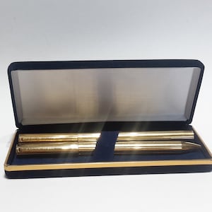 zeldzame Louis Vuitton Fountain & Ballpoint Pen set met doos + tas