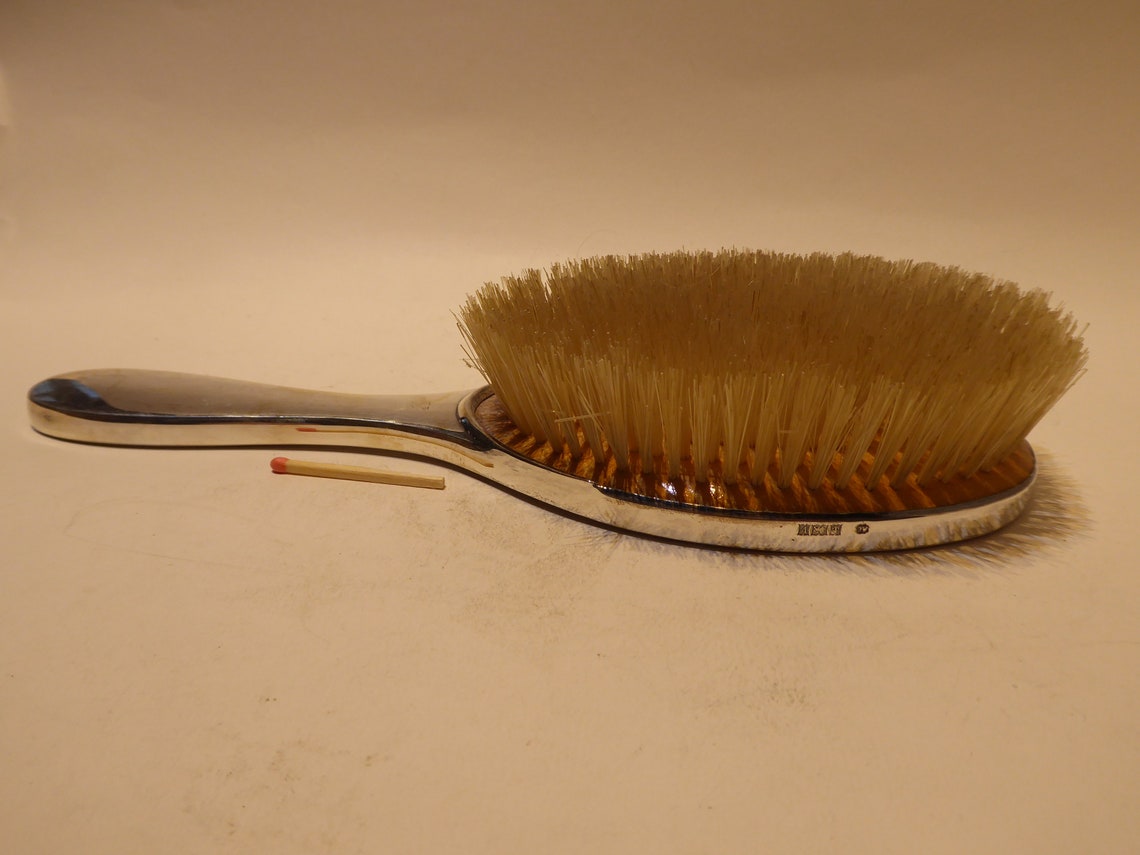 1968 English Sterling Silver Hair Brush Etsy