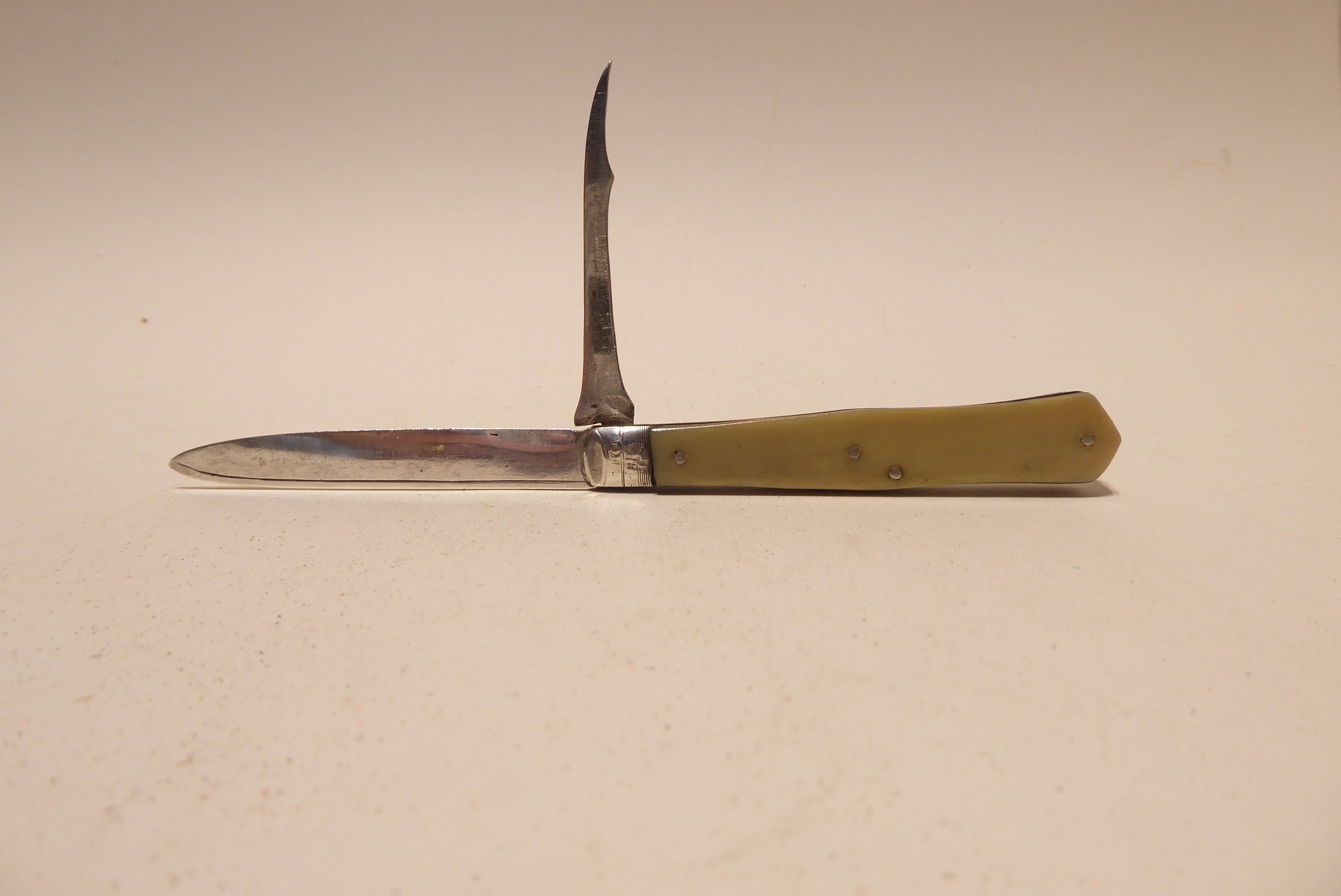 1877 Victorian Fruit Knife With Pip Pick Bone & Sterling Etsy UK