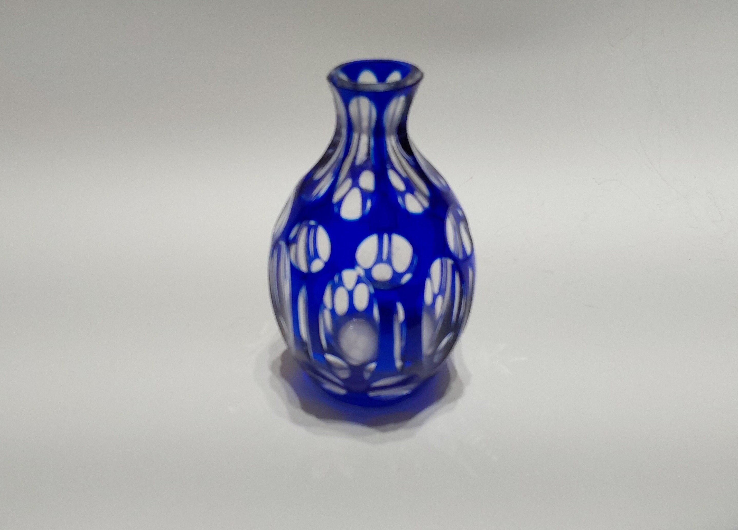 1970s One blue and white dressing table bottle
