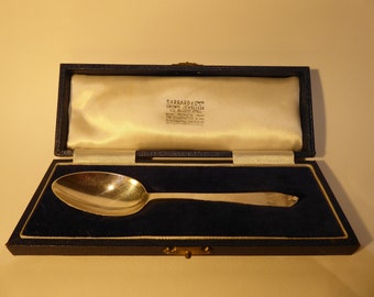Cucchiaio d'argento inglese Garrard & Co del 1953