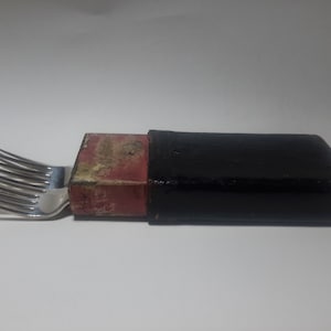 1815 Four English Sterling silver forks in antique travel box