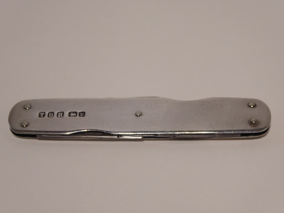 1913 Rare Sterling Silver Bodied Folding Fruit Pen Knife With Etsy
