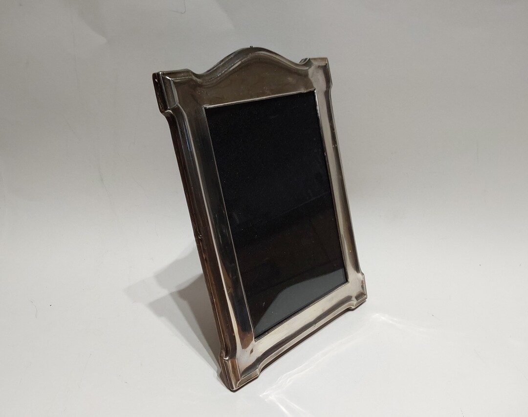 Sterling Silver Oak Easel Back Picture Frame With Glass Front Etsy