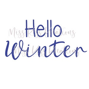Hello Winter SVG File