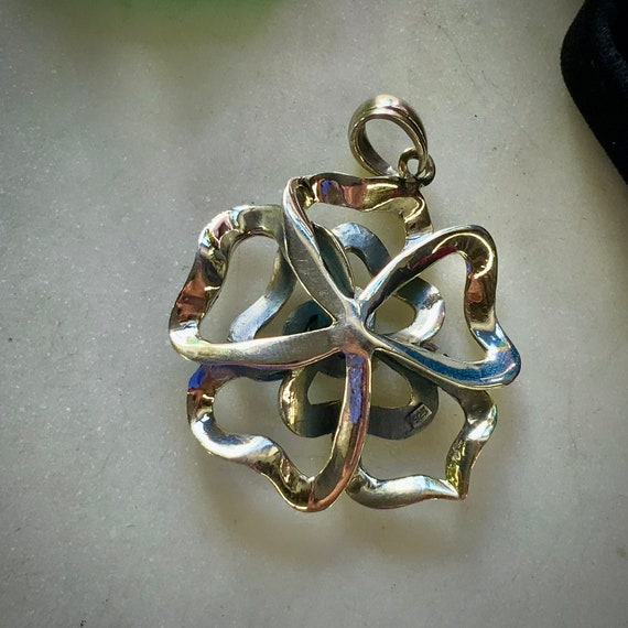 Sterling Silver Rose Pendant - image 8