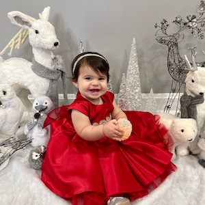 Baby red dress uk best sale