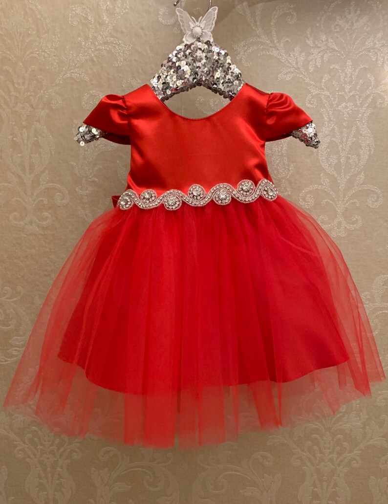 Rhinestone Babygirl Dress Red Girls Dress Navy Baby Girl Dress Etsy