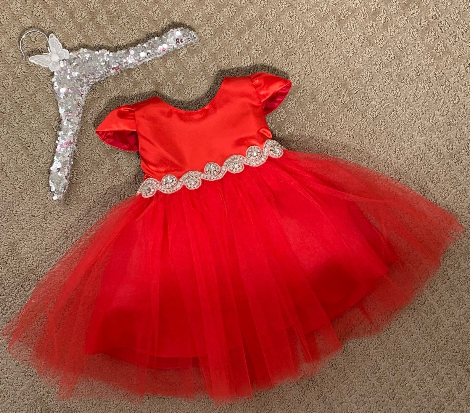 Red Baby Girl Dress Red Flower Girl Dress Navy Baby Girl Dress Etsy