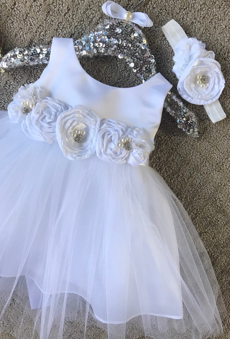 White Baptism Dress White Christening Dress white Baby Girl Etsy