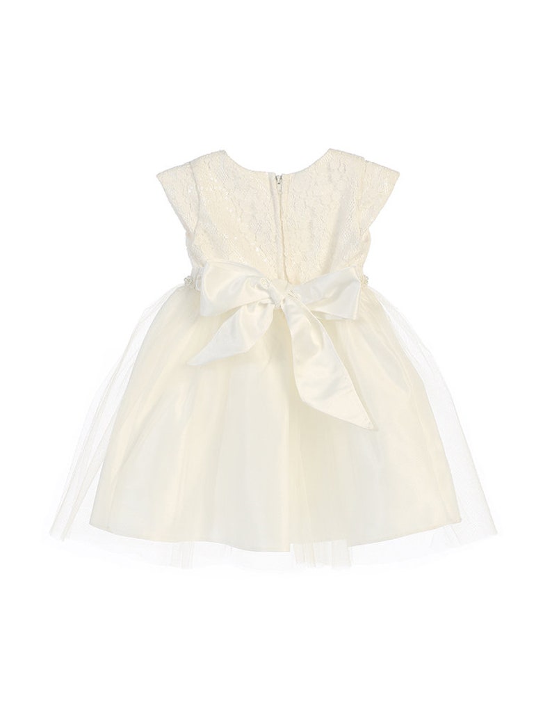 Baptism Baby Dress Pearl Baby Girl Dress Christening Gown White baby girl dress Ivory Baby dress Toddler christening dress