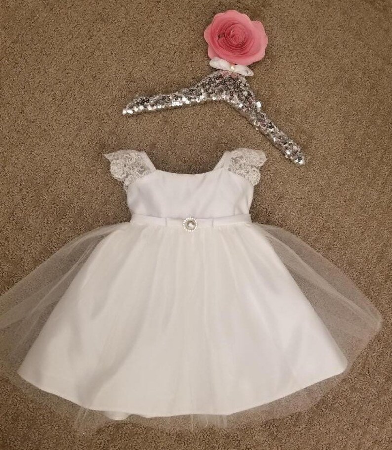 White Baptism Dress Ivory Baptism Dress White baby girl Etsy