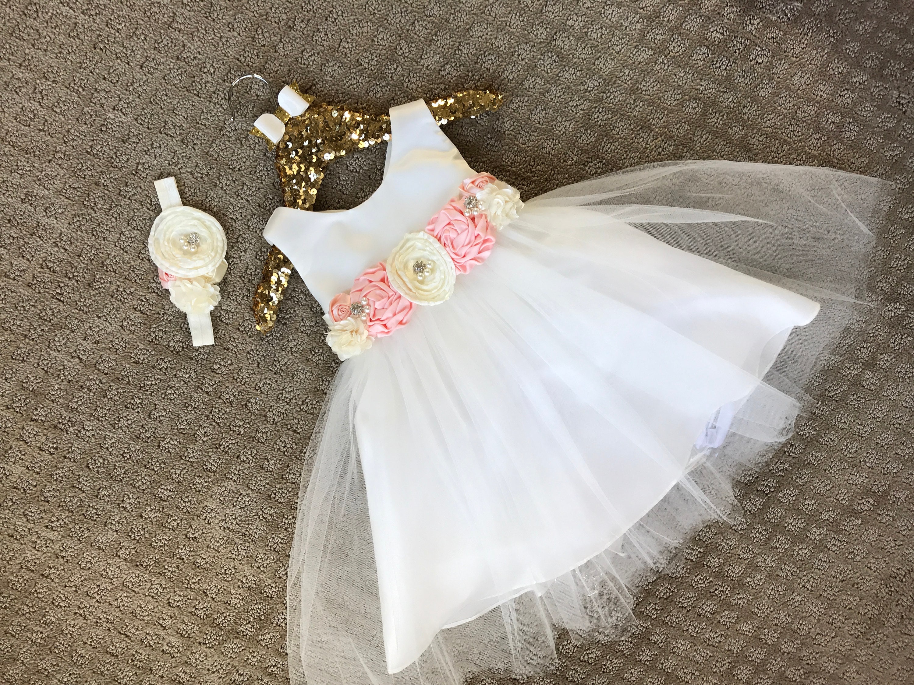 Floral baby girl dress Girls baptism Dress Baby girl Etsy