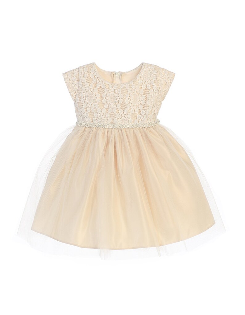 Baptism Baby Dress Pearl Baby Girl Dress Christening Gown White baby girl dress Ivory Baby dress Toddler christening dress