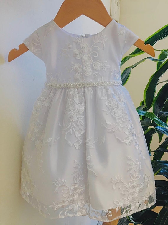 Baptism Baby Dress Pearl Baby Girl Dress Christening Gown | Etsy