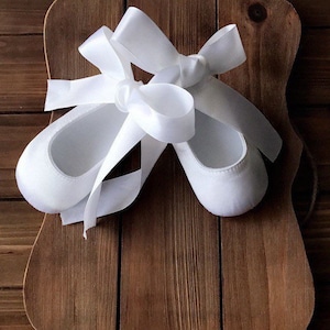 White Baptism Shoes Baby girl christening shoes Baby crib shoes and Booties Keepsake shoes baby shower gift Ivory baby girl booties walkers image 6