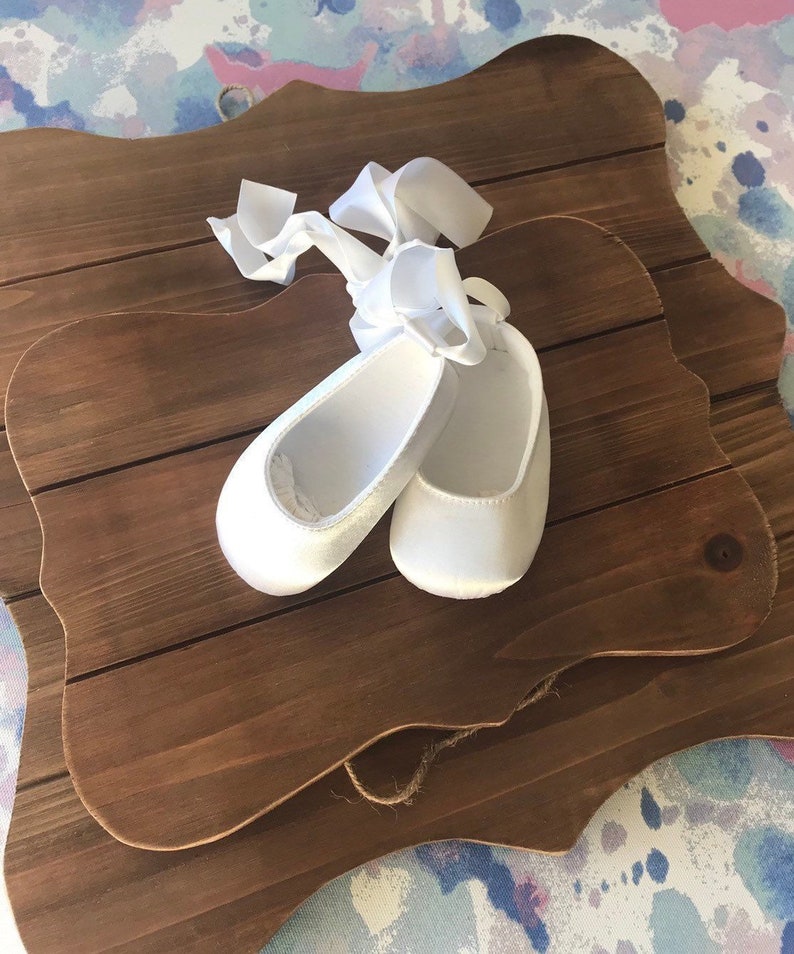White Baptism Shoes Baby Girl Christening Shoes Baby Crib Etsy