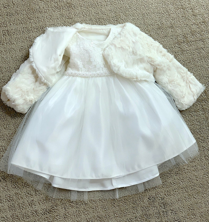 Baby Girl Baptism Dress Flower Girl Dress Christening Gown Etsy