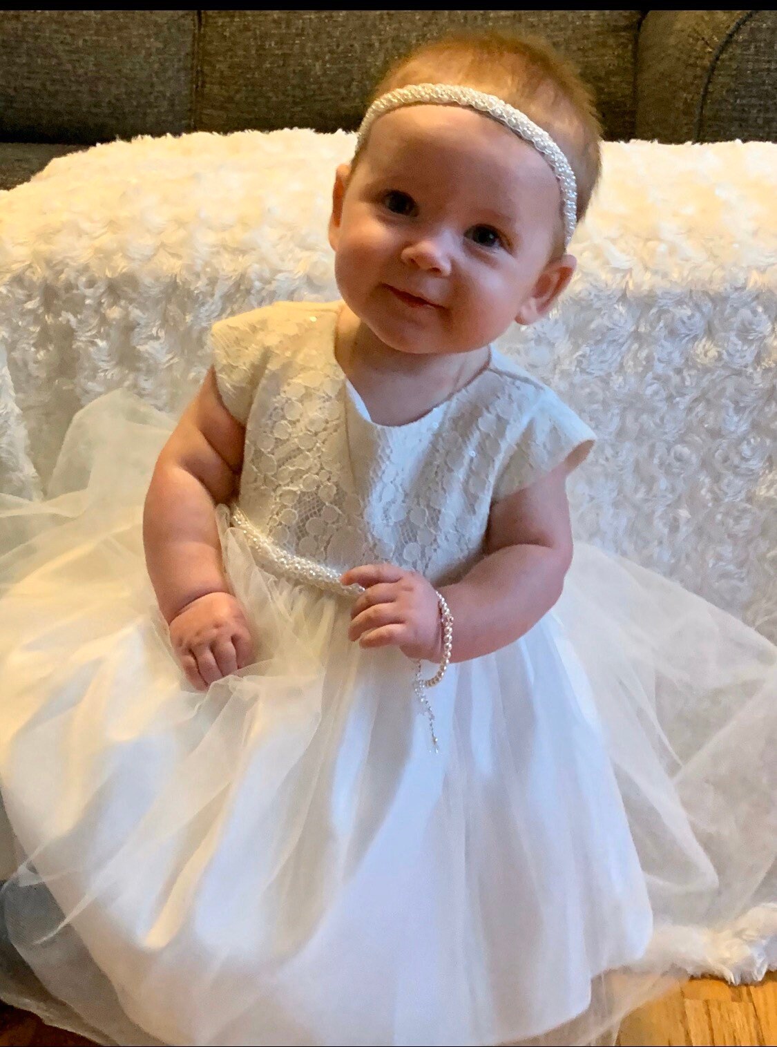 off white baptism dress