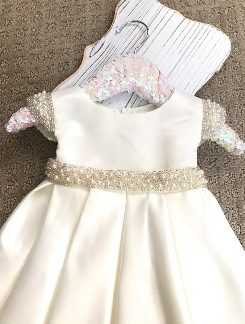 Vintage Baptism Dress Satin Baby Girl Baptism Dress White Baby Etsy