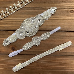 Vintage Baby Girl rhinestone Headband baby hair accessory Baby baptism christening headband toddler headband baby girl birthday hair accesso