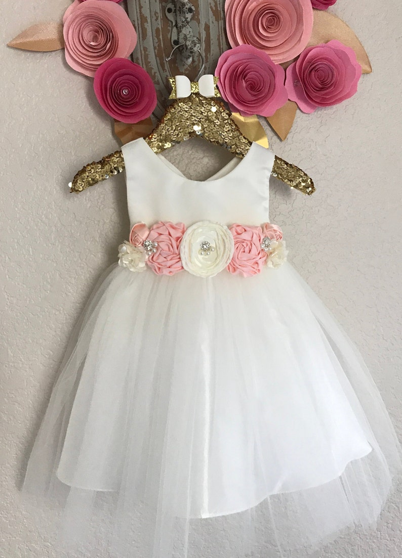 Floral baby girl dress Girls baptism Dress Baby girl Etsy