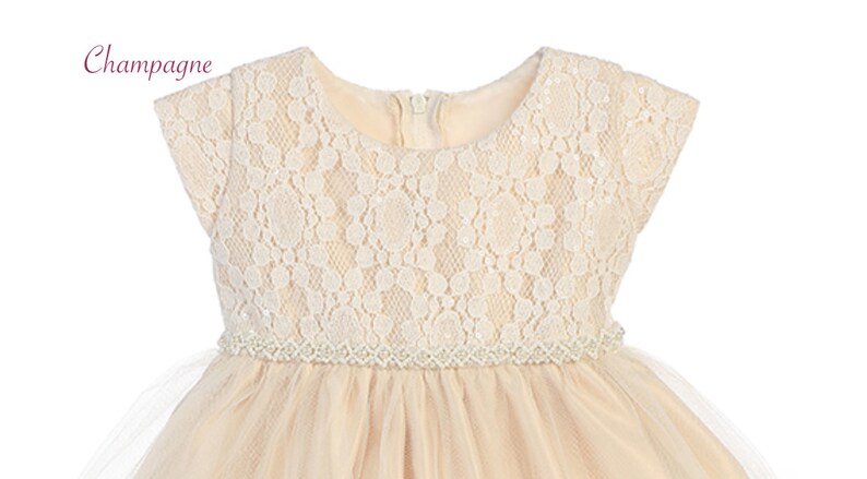 Baptism Baby Dress Pearl Baby Girl Dress Christening Gown White baby girl dress Ivory Baby dress Toddler christening dress