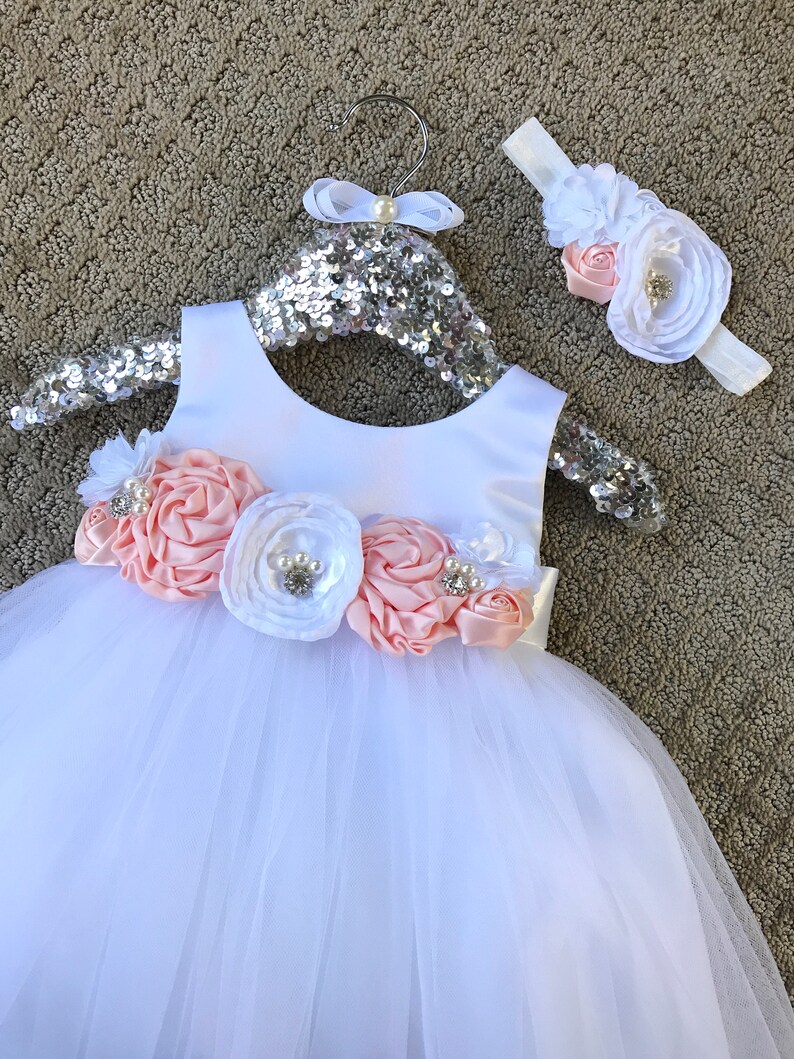 Floral baby girl dress Girls baptism Dress Baby girl Etsy