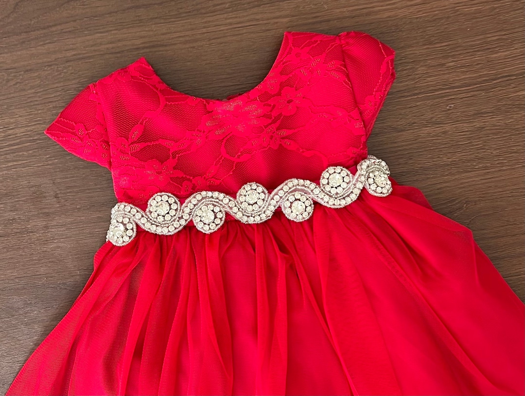 Off white christmas baby dress