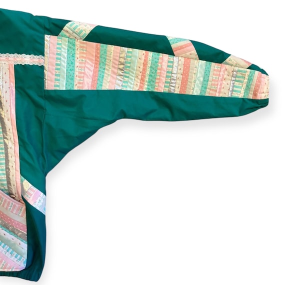 Vintage 1980s Handmade Patchwork Windbreaker – Em… - image 4