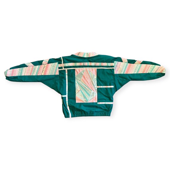 Vintage 1980s Handmade Patchwork Windbreaker – Em… - image 10