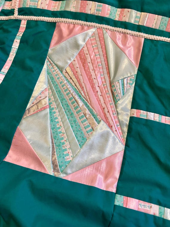 Vintage 1980s Handmade Patchwork Windbreaker – Em… - image 14