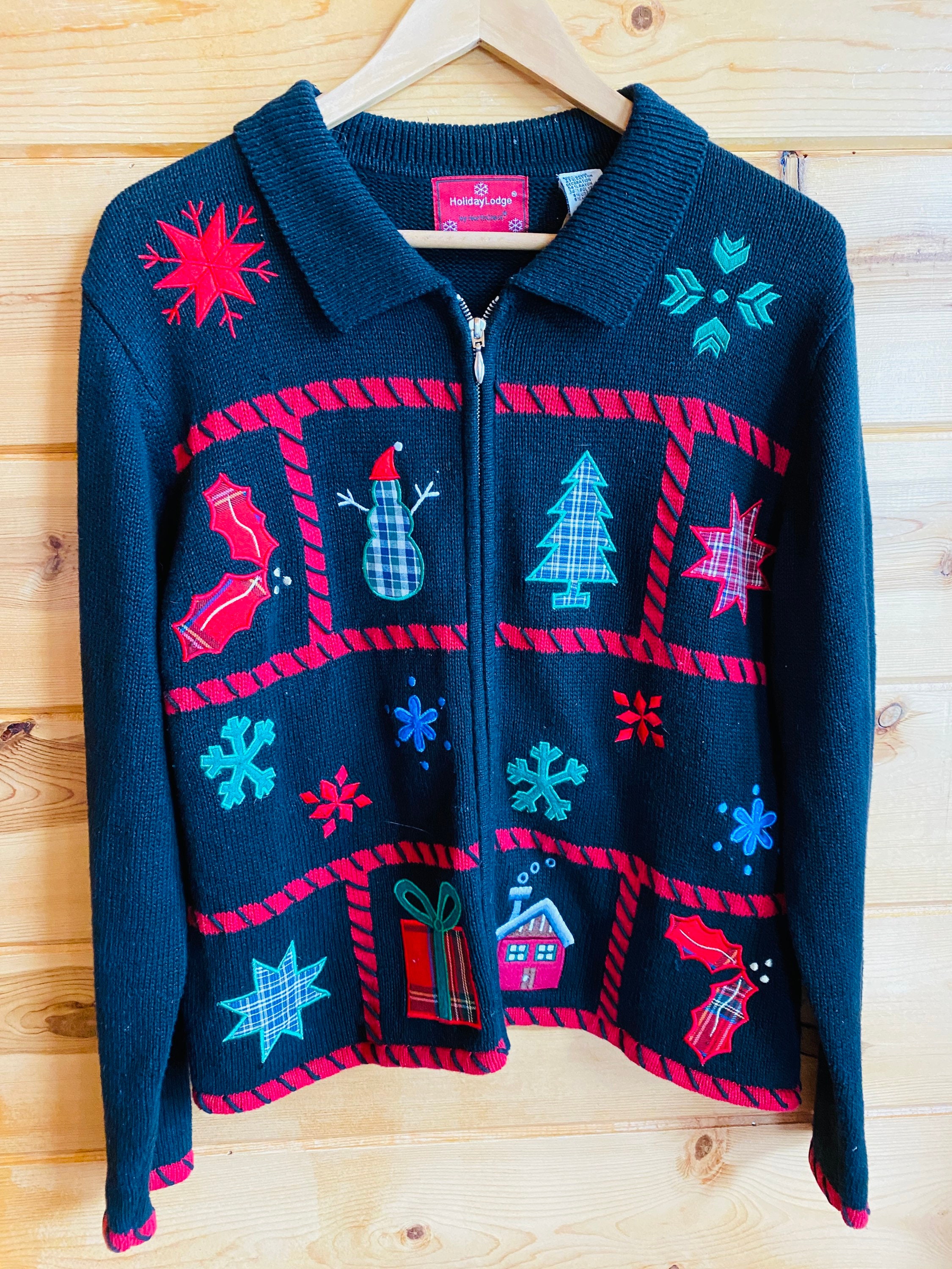 Zip up Holiday Sweater - Etsy